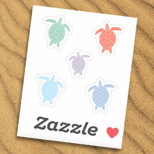 Colorful Zee Turtle Sticker Set