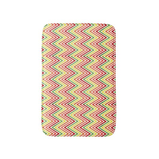 Colorful Zigzag Chevron Pattern Badmat (Voorkant Verticaal)