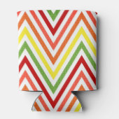 Colorful Zigzag Chevron Pattern Blikjeskoeler (Achterkant)