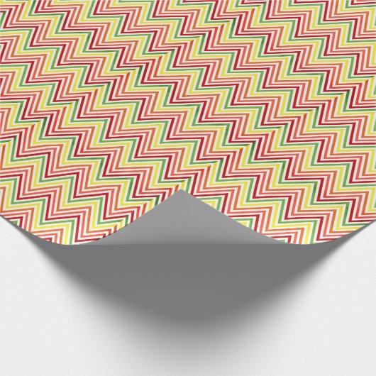 Colorful Zigzag Chevron Pattern Cadeaupapier (Hoek)