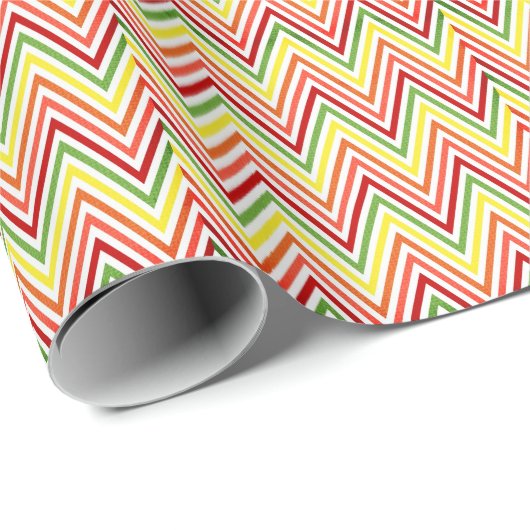 Colorful Zigzag Chevron Pattern Cadeaupapier (Rol Hoek)