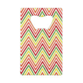 Colorful Zigzag Chevron Pattern Creditkaart Flessenopener (Achterkant)