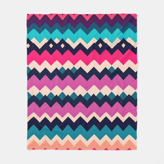 Colorful Zigzag Chevron Pattern Fleece Deken (Voorkant)