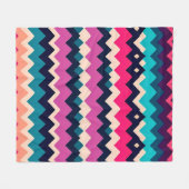 Colorful Zigzag Chevron Pattern Fleece Deken (Voorkant (Horizontaal))
