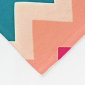 Colorful Zigzag Chevron Pattern Fleece Deken (Hoek)