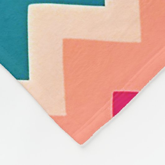 Colorful Zigzag Chevron Pattern Fleece Deken (Hoek)