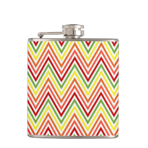Colorful Zigzag Chevron Pattern Heupfles