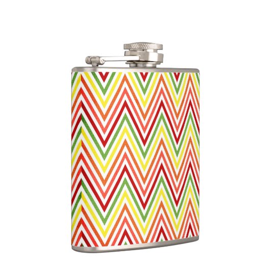 Colorful Zigzag Chevron Pattern Heupfles (Rechts)