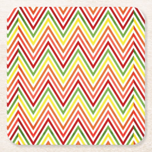 Colorful Zigzag Chevron Pattern Kartonnen Onderzetters (Voorkant)