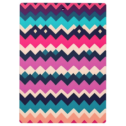 Colorful Zigzag Chevron Pattern Klembord (Achterkant)