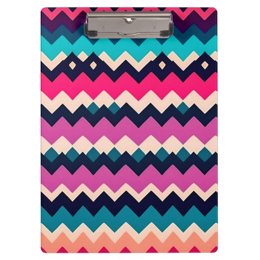 Colorful Zigzag Chevron Pattern Klembord (Voorkant)