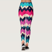 Colorful Zigzag Chevron Pattern Leggings (Achterkant)