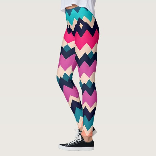 Colorful Zigzag Chevron Pattern Leggings (Links)