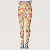 Colorful Zigzag Chevron Pattern Leggings (Voorkant)