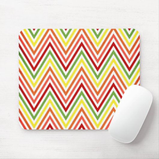Colorful Zigzag Chevron Pattern Muismat (Met muis)