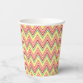 Colorful Zigzag Chevron Pattern Papieren Bekers (Achterkant)