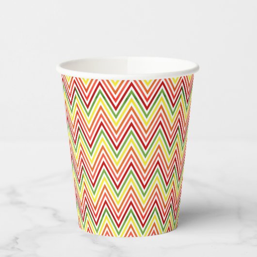 Colorful Zigzag Chevron Pattern Papieren Bekers (Links)