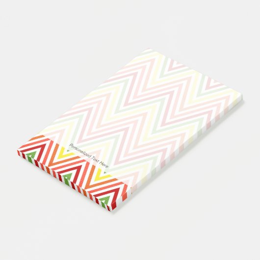 Colorful Zigzag Chevron Pattern Post-it® Notes (Schuin)