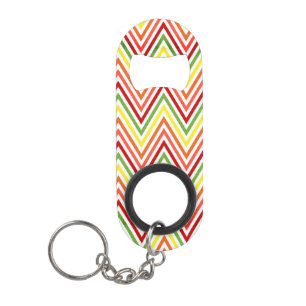 Colorful Zigzag Chevron Pattern Sleutelhanger Flessenopener