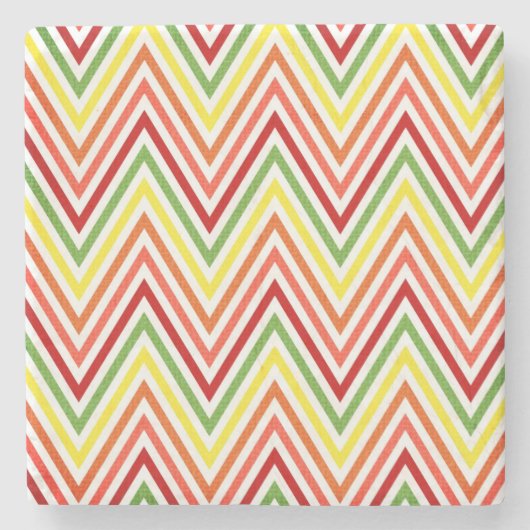 Colorful Zigzag Chevron Pattern Stenen Onderzetter (Voorkant)