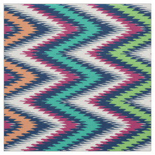 Colorful Zigzag Chevron Pattern Stof