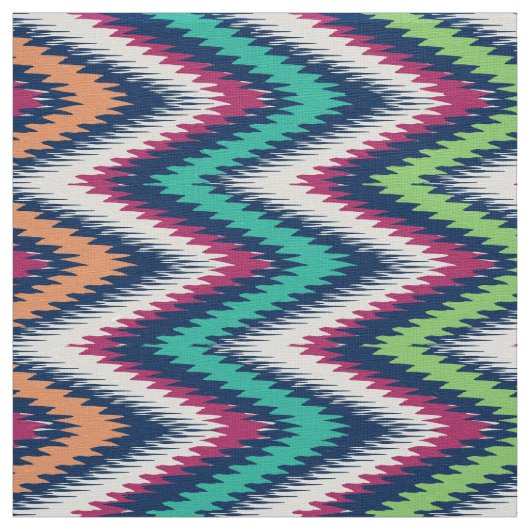 Colorful Zigzag Chevron Pattern Stof (Swatch)