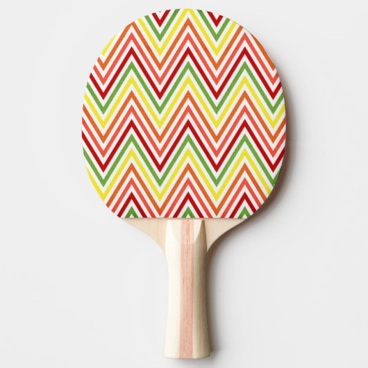 Colorful Zigzag Chevron Pattern Tafeltennisbatje (Voorkant)