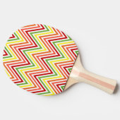 Colorful Zigzag Chevron Pattern Tafeltennisbatje (Zijkant)