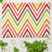 Colorful Zigzag Chevron Pattern Theedoek (Gevouwen)