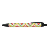 Colorful Zigzag Chevron Pattern Zwarte Inkt Pen (Bovenkant)