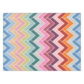 Colorful Zigzag Retro Chevron Tafelkleed (Voorkant (Horizontaal))