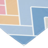 Colorful Zigzag Retro Chevron Tafelkleed (Gekanteld)