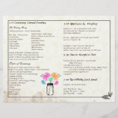 Colorful Zinnia Mason Jar Wedding Programme (Achterkant)