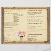 Colorful Zinnia Mason Jar Wedding Programme (Achterkant)