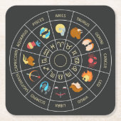 Colorful Zodiac Kartonnen Onderzetters (Voorkant)