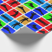 Colorful Zombies Pattern Cadeaupapier (Hoek)