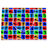 Colorful Zombies Pattern Groot Cadeauzakje (Voorkant)