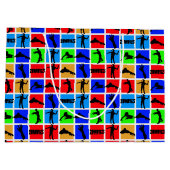 Colorful Zombies Pattern Groot Cadeauzakje (Achterkant)