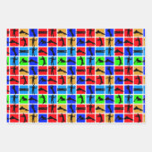 Colorful Zombies Pattern Inpakpapier Vel (Voorkant)