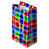 Colorful Zombies Pattern Klein Cadeauzakje (Voorkant Gekanteld)