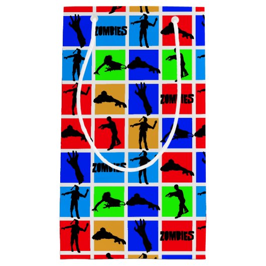 Colorful Zombies Pattern Klein Cadeauzakje (Voorkant)