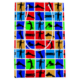 Colorful Zombies Pattern Medium Cadeauzakje