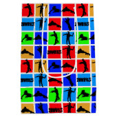 Colorful Zombies Pattern Medium Cadeauzakje (Achterkant)