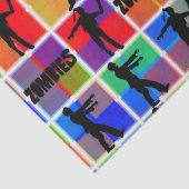 Colorful Zombies Pattern Tissuepapier (Detail)