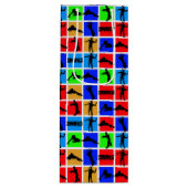 Colorful Zombies Pattern Wijn Cadeautas (Voorkant)