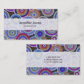 Colorfull Aboriginal Dot Art Patroon Visitekaartje (Voorkant / Achterkant)