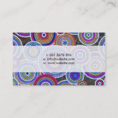 Colorfull Aboriginal Dot Art Patroon Visitekaartje (Achterkant)