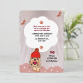 Colorfull Cute Illustrated Dog Birthday Kaart (Staand voorkant)