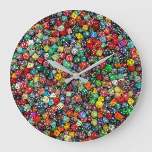 Colorfull Dice Clock Grote Klok