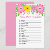 Colorfull flower Baby word scramble game (Voorkant / Achterkant)